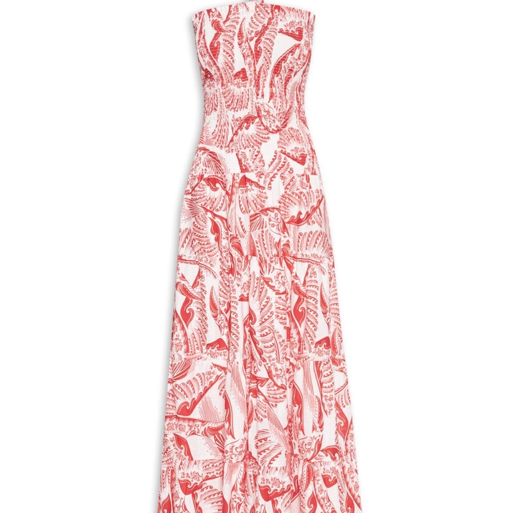 FARM Rio Strapless Red and White Dress - Picture 2 of 6
